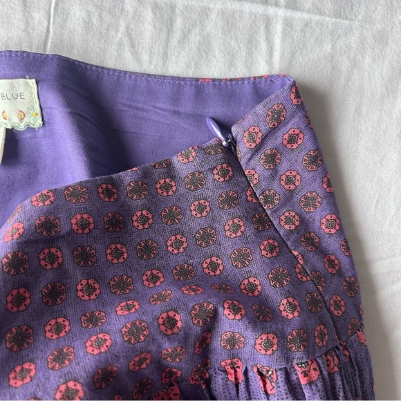 Kimchi Blue Purple and Pink Floral A-Line Skirt - Picture 5 of 5